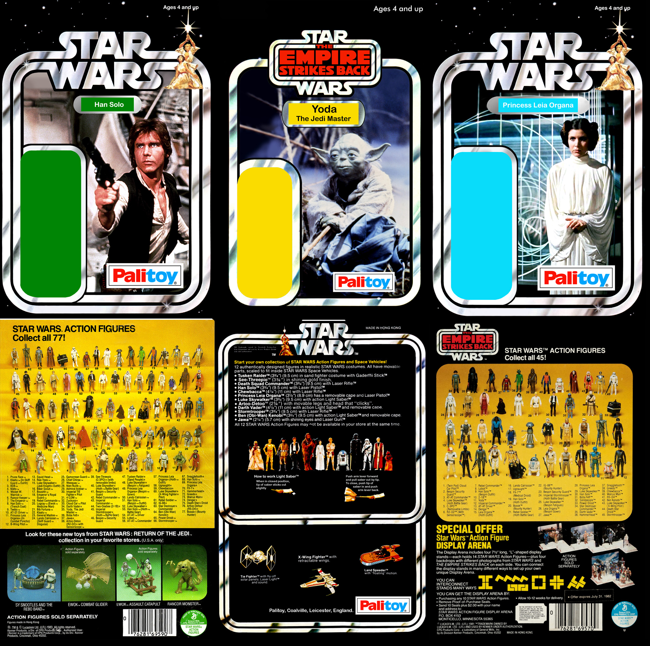 Vintage Re-carded Action Figures